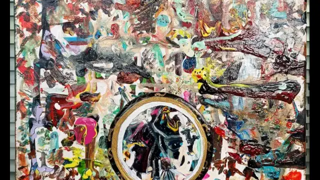 BildImBild 09.02.-10.02.2025 40 x 30 cm Acryl + Lack auf Leinwand