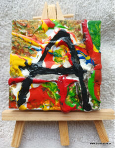 A 10.11.2025 7 x 7 cm Acryl + Varnish auf Leinwand + Staffel