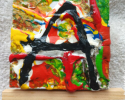 A 10.11.2025 7 x 7 cm Acryl + Varnish auf Leinwand + Staffel