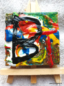 B 10.11.2025 7 x 7 cm Acryl + Varnish auf Leinwand + Staffel