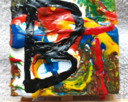 B 10.11.2025 7 x 7 cm Acryl + Varnish auf Leinwand + Staffel