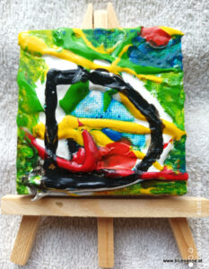 D 10.11.2025 7 x 7 cm Acryl + Varnish auf Leinwand + Staffel