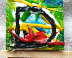 D 10.11.2025 7 x 7 cm Acryl + Varnish auf Leinwand + Staffel