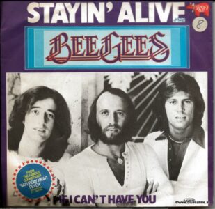 Bee-Gees-‎–-Stayin-Alive-1977-Single