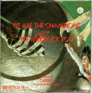 Queen We are the Champions Single 1977