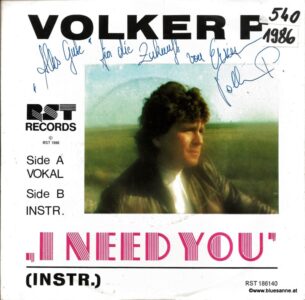Volker P. ‎– I Need You 1986